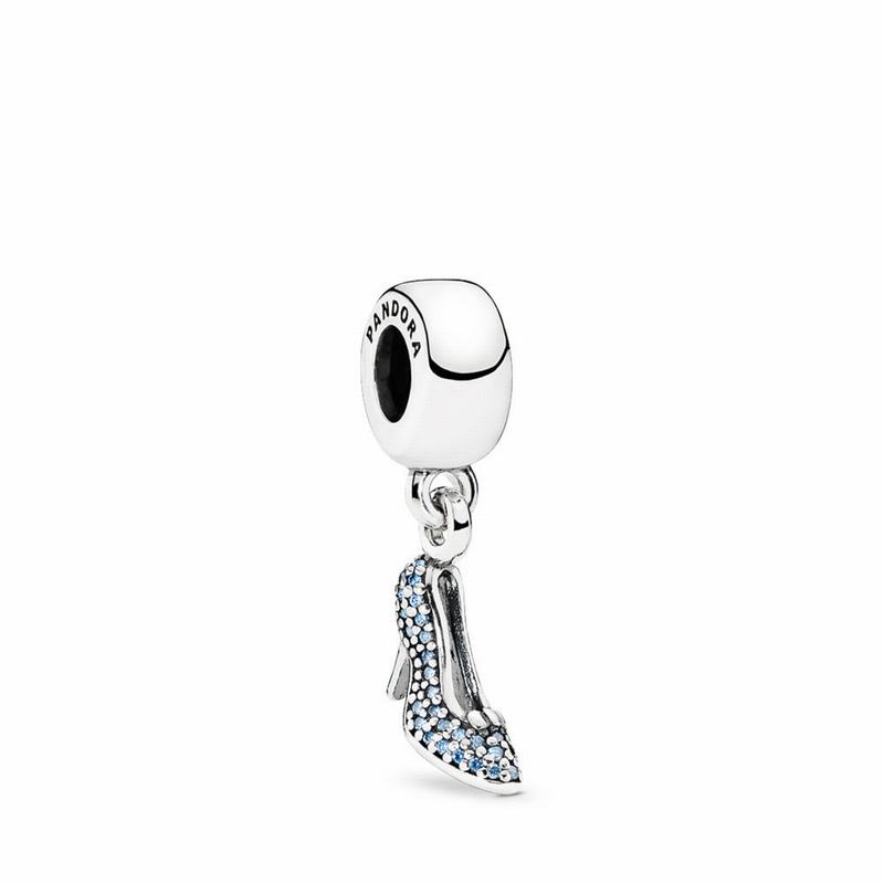 Pandora Australia Disney Cinderella Sparkling Slipper Dangle Charm - Sterling Silver | TGRZDB489